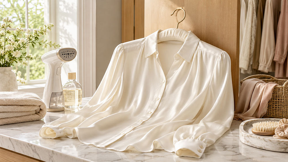 How to Remove Stains and Wrinkles From a Silk Blouse Safely