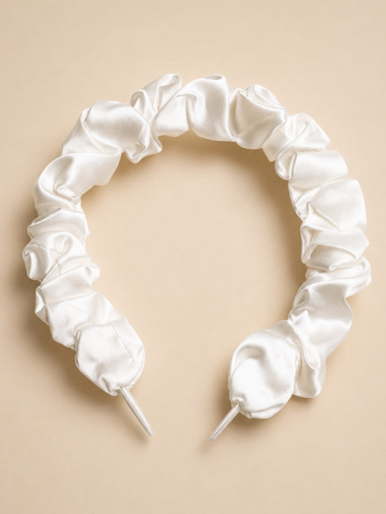 Ava - Ruffled Silk Headband