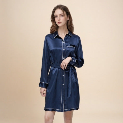Halisse - Silk Crane Embroidered Midi Dress | The Silk Avenue