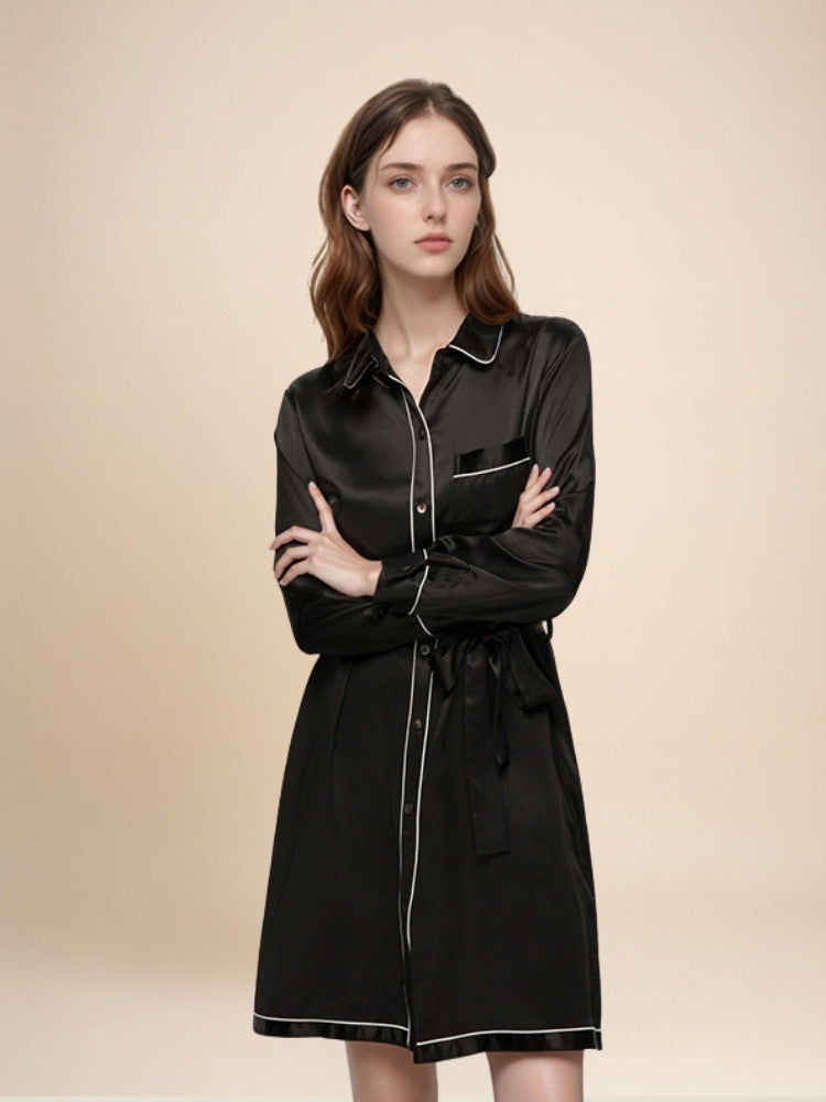Halisse - Silk Crane Embroidered Midi Dress | The Silk Avenue