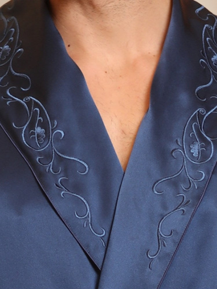 Avel - Embroidered Silk Robe