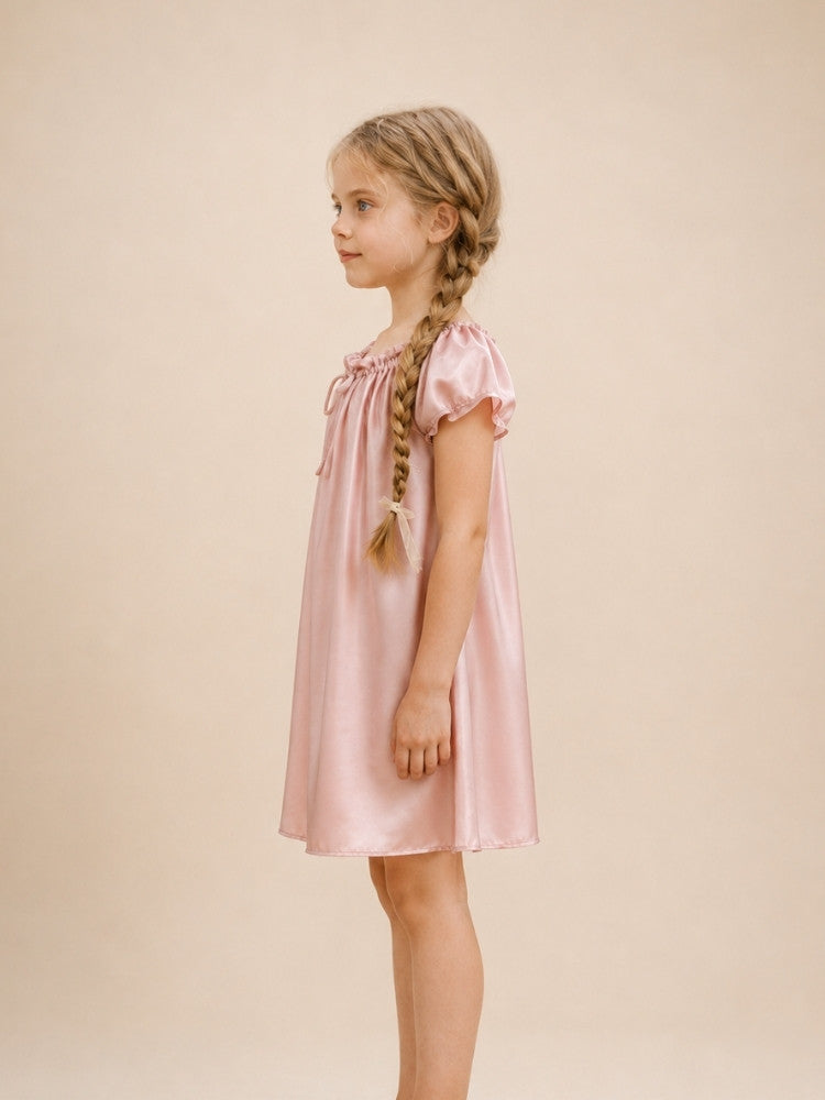 Amelia - Kids Silk Doll Dress | The Silk Avenue