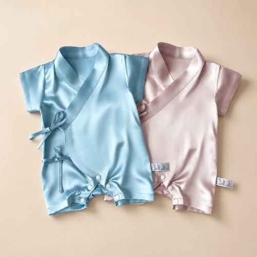 Avery - Silk Baby Crawl Suit | The Silk Avenue