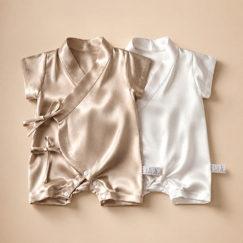 Avery - Silk Baby Crawl Suit | The Silk Avenue