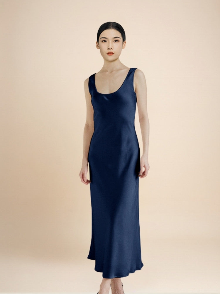 Beatrice – Silk U-Neck Maxi Dress | The Silk Avenue
