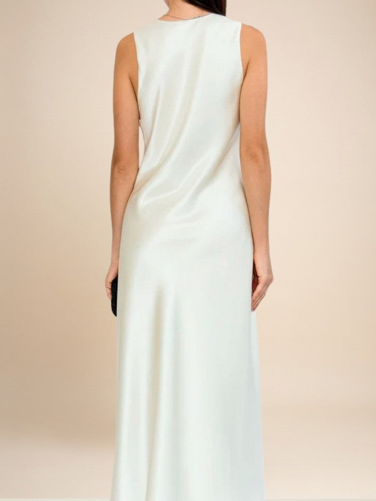 Beatrice – Silk U-Neck Maxi Dress | The Silk Avenue
