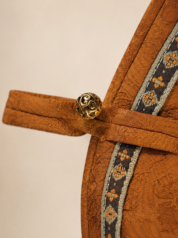Blossom - Terracotta New Chinese Silk Jacket | The Silk Avenue