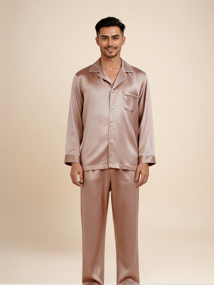 Calian - Long-Sleeve Silk Pajama Set | The Silk Avenue