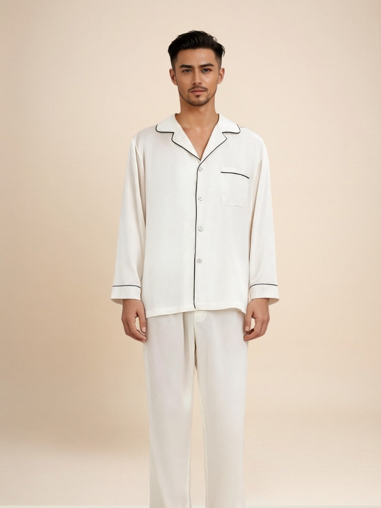Calian - Long-Sleeve Silk Pajama Set | The Silk Avenue