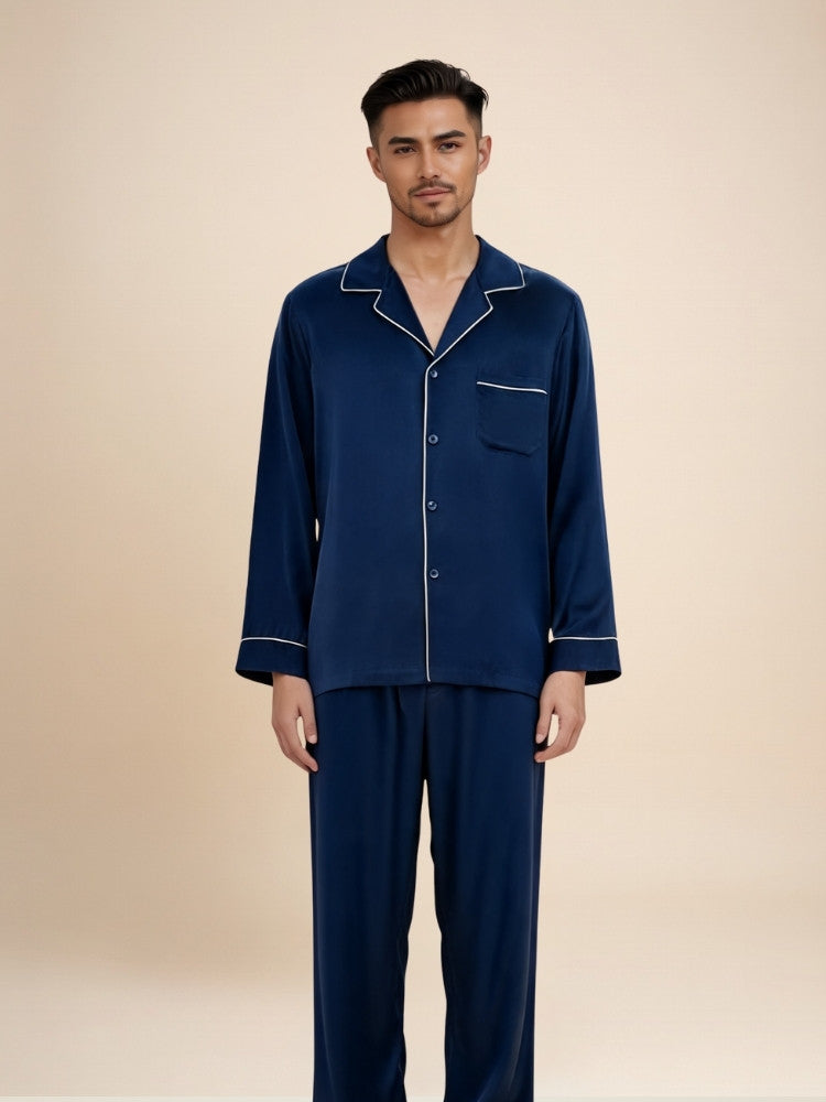 Calian - Long-Sleeve Silk Pajama Set | The Silk Avenue