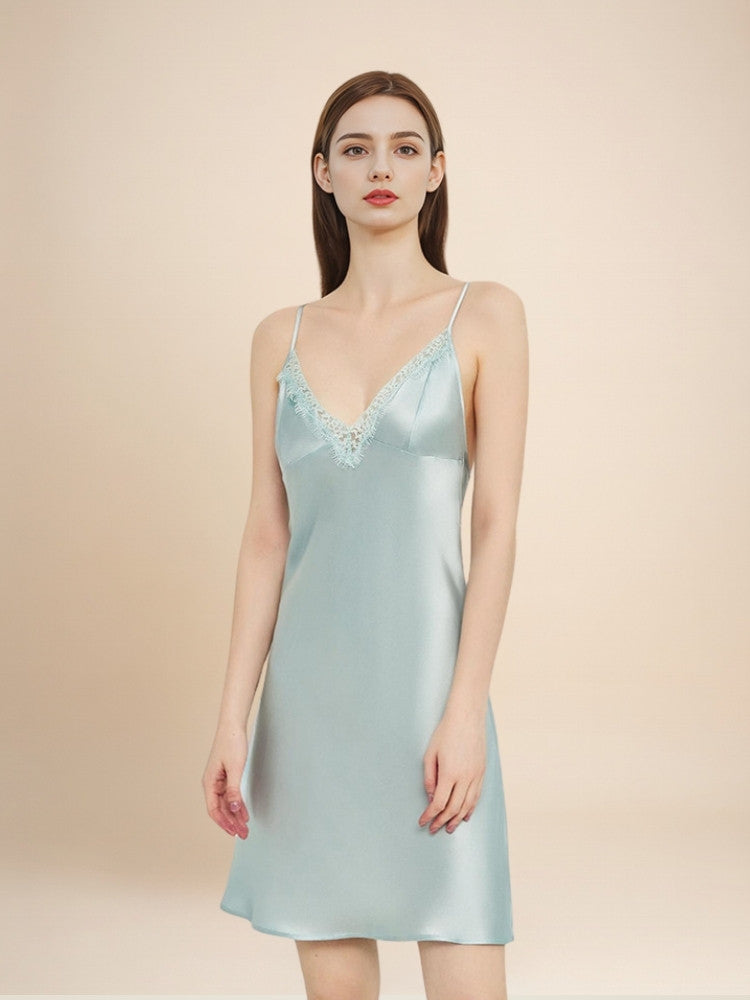 Evelynne - Lace Silk Robe Set | The Silk Avenue