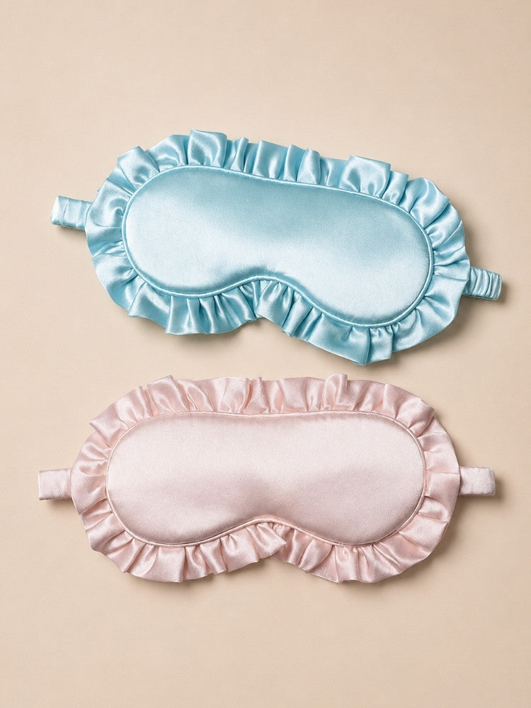 Hayden - Ruffled Silk Sleep Mask | The Silk Avenue