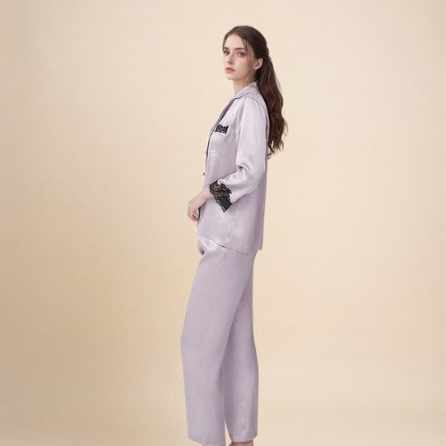 Helaene - Silk Lace Pajama Set | The Silk Avenue