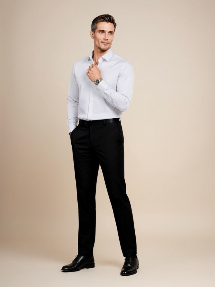 Idris - White Silk Shirt | The Silk Avenue