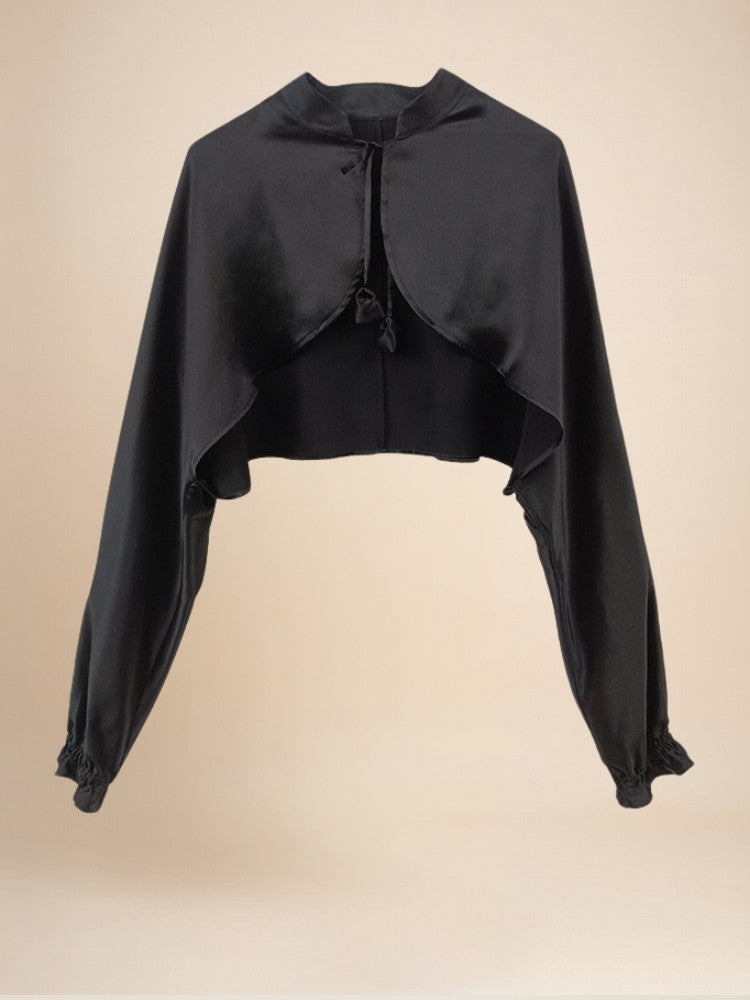 Iris – Silk Cape with Sleeves | The Silk Avenue
