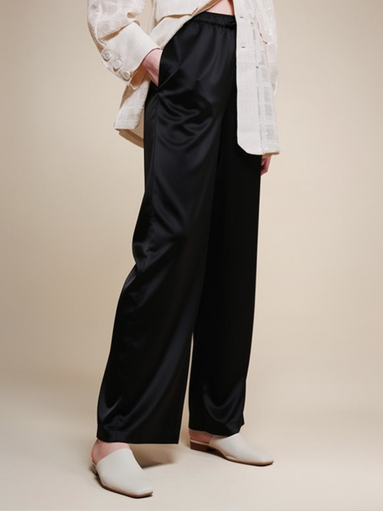 Isavelle - Wide-Leg Silk Pant | The Silk Avenue