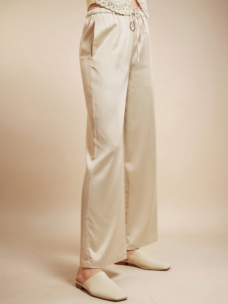 Isavelle - Wide-Leg Silk Pant | The Silk Avenue