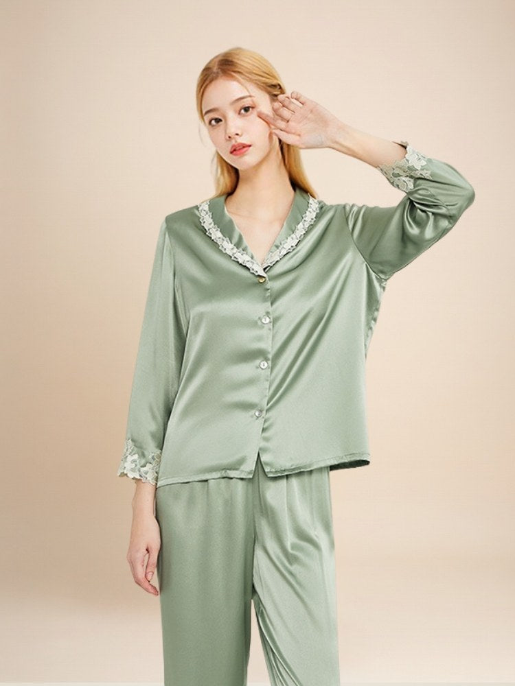 Julevia Silk Pajama Set | The Silk Avenue