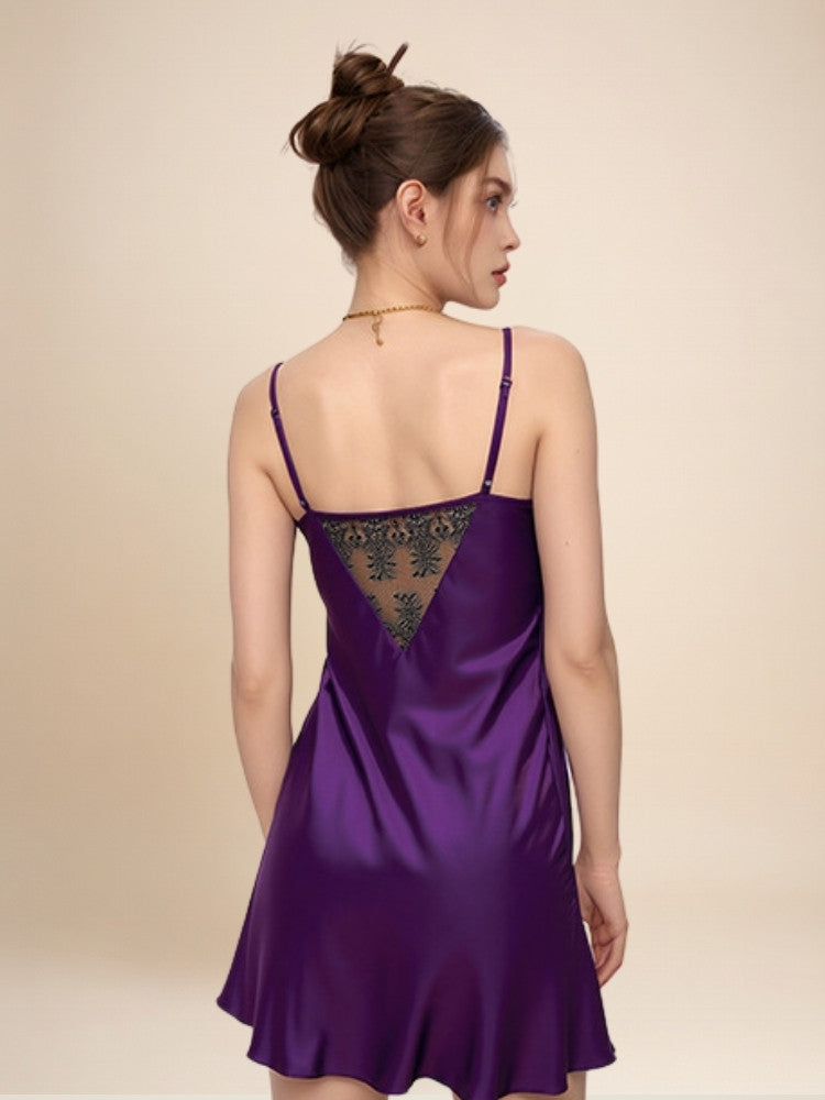Kaia - Silk Lace Cutout Nightgown | The Silk Avenue