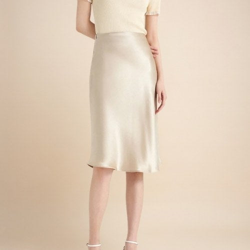 Keiralen Pure Silk Skirt | The Silk Avenue