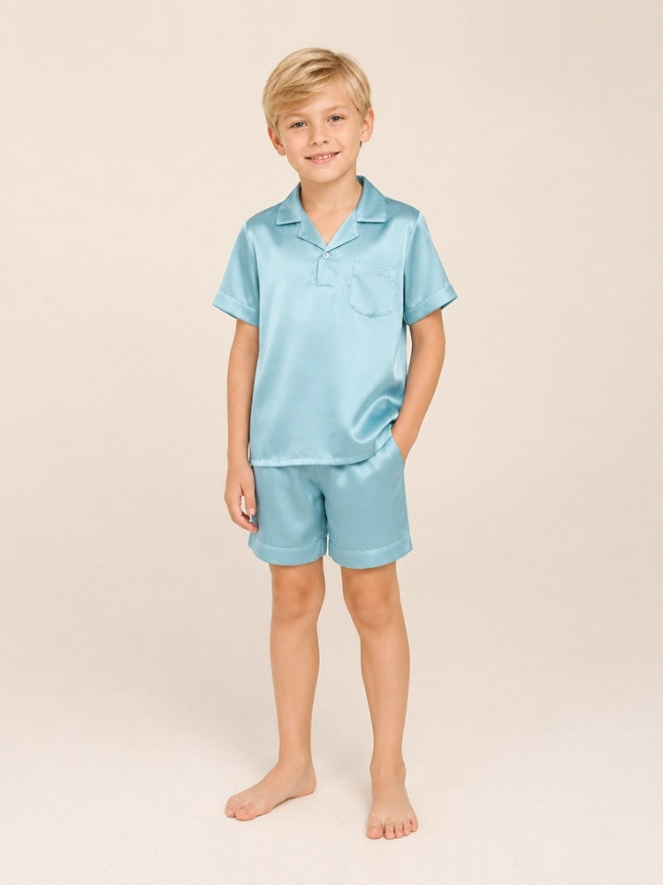 Kilian - Kids Short Silk Pajama Set | The Silk Avenue