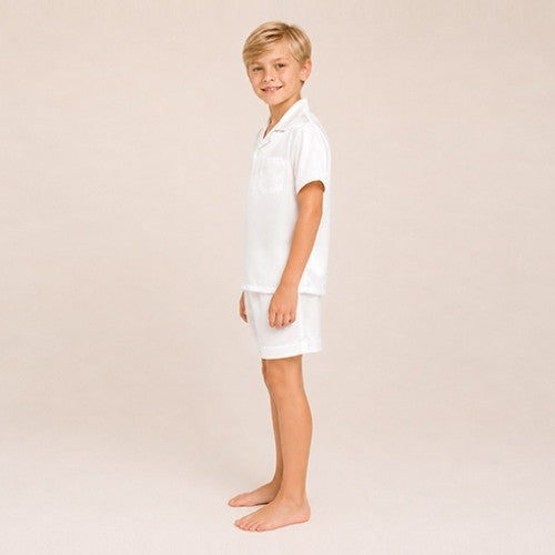 Kilian - Kids Short Silk Pajama Set | The Silk Avenue