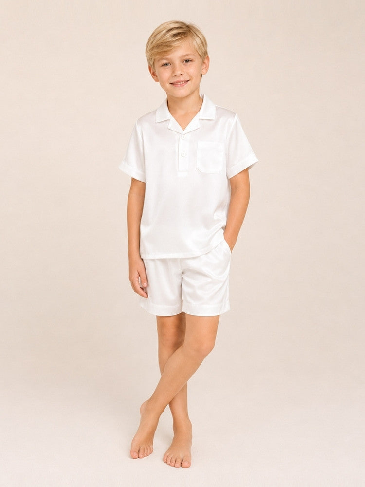 Kilian - Kids Short Silk Pajama Set | The Silk Avenue