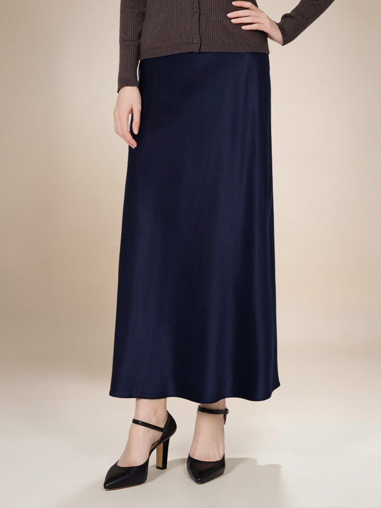 Lioraen Long Silk Fishtail Skirt | The Silk Avenue