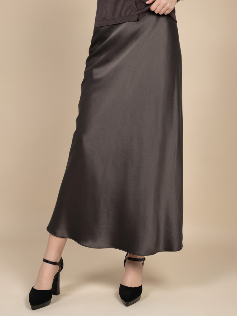 Lioraen Long Silk Fishtail Skirt | The Silk Avenue