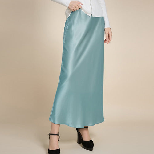 Lioraen Long Silk Fishtail Skirt | The Silk Avenue