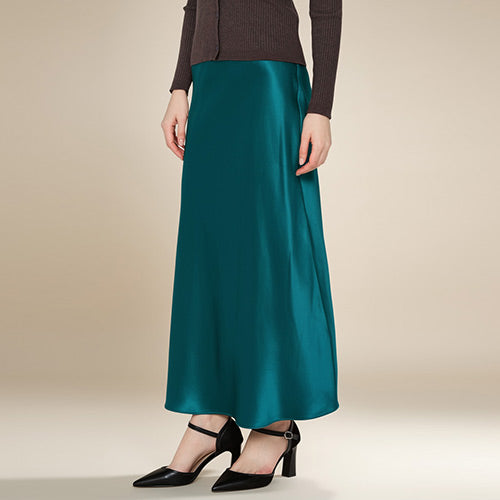 Lioraen Long Silk Fishtail Skirt | The Silk Avenue