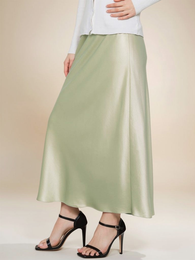 Lioraen Long Silk Fishtail Skirt | The Silk Avenue