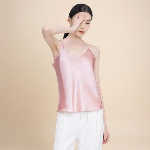 Lynaelis - Adjustable Strap Silk Camisole Top | The Silk Avenue