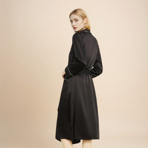 Malenya - Long Shawl Collar Silk Robe | The Silk Avenue