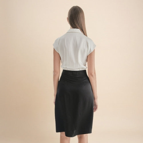 Maralya - Faux Two-Piece Silk Dress | The Silk Avenue
