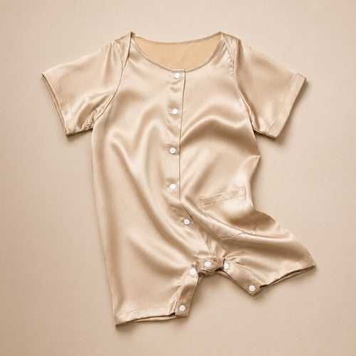 Mason - Silk Baby Crawl Suit | The Silk Avenue