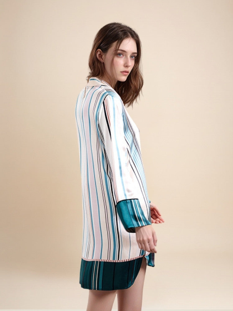 Olyssia - Printed Silk Shirt Dress | The Silk Avenue