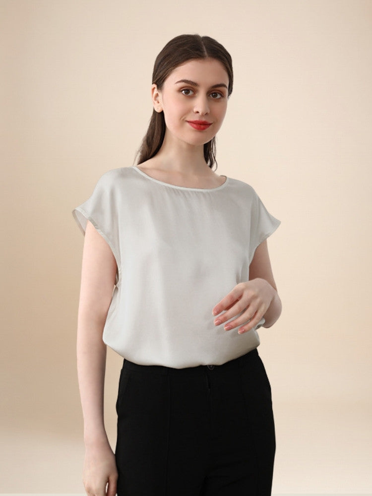 Penelope – Cap Sleeve Silk Top