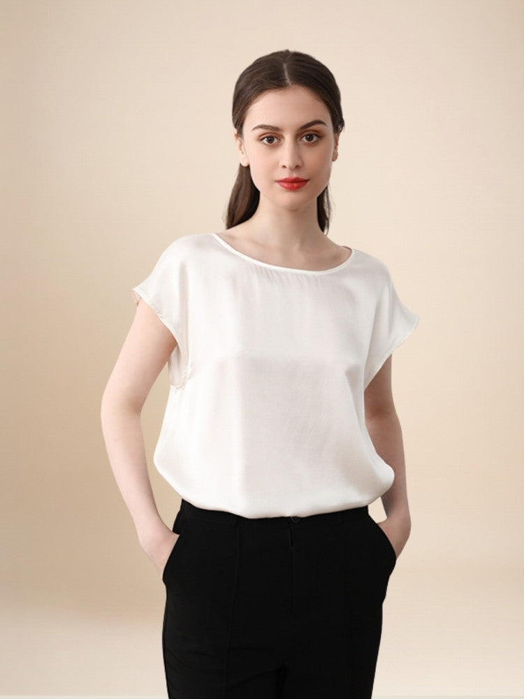 Penelope – Cap Sleeve Silk Top