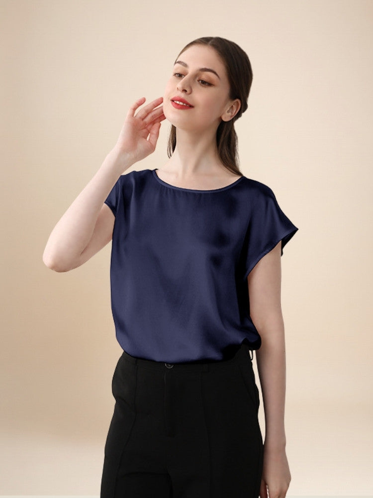 Penelope – Cap Sleeve Silk Top