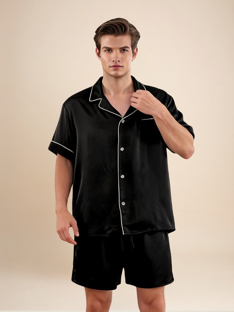 Ronan - Silk Short Pajama Set | The Silk Avenue
