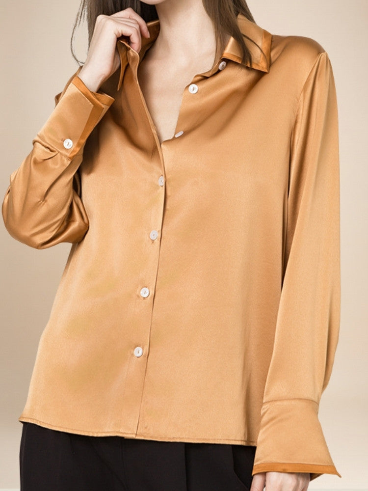 Rosalie – Color-Block Silk Blouse | The Silk Avenue