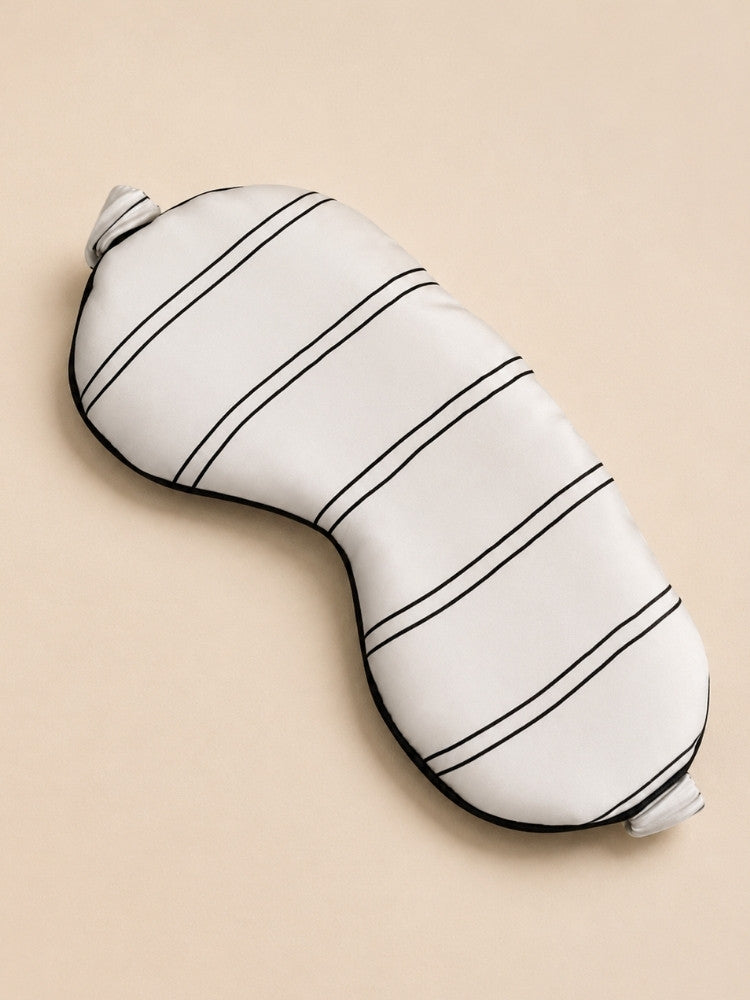 Rowan - Stripe Silk Sleep Mask | The Silk Avenue