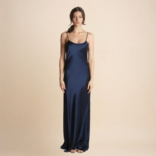 Senira - Spaghetti Strap Silk Maxi Dress | The Silk Avenue