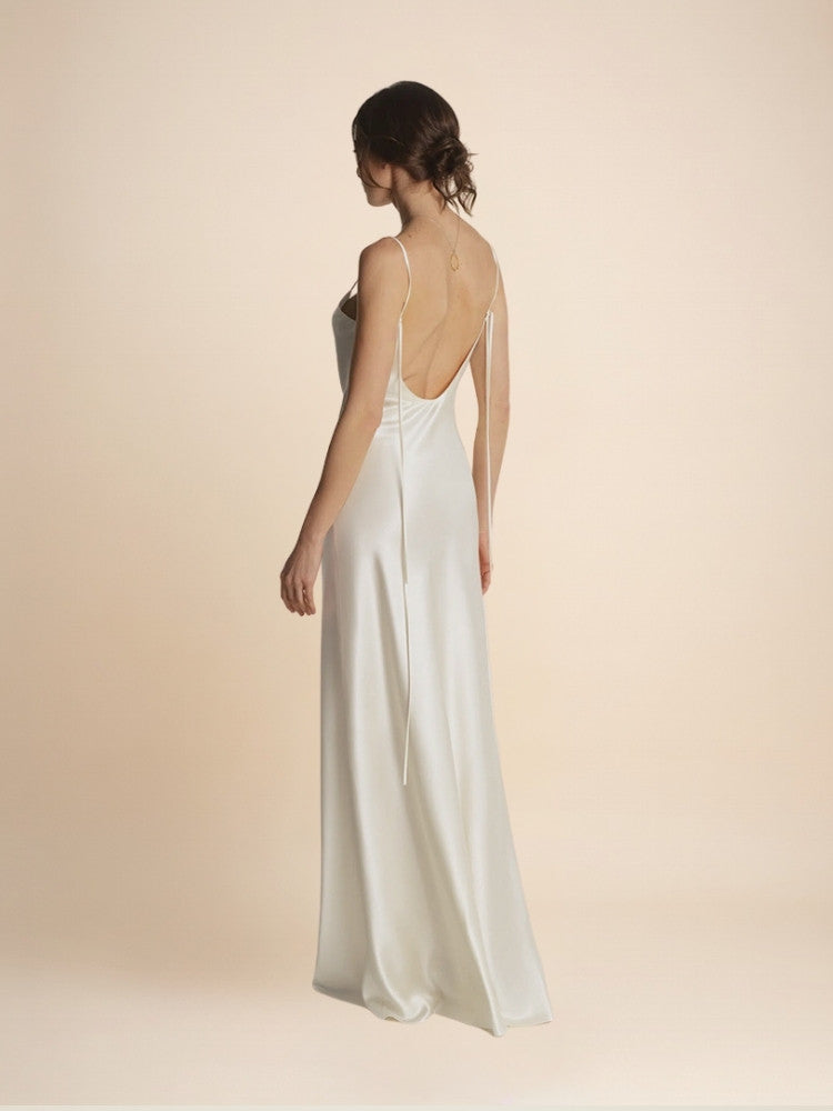 Senira - Spaghetti Strap Silk Maxi Dress | The Silk Avenue