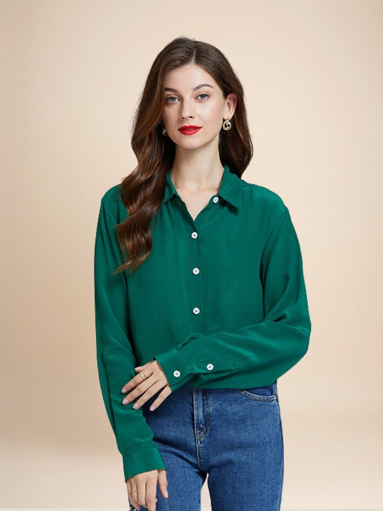 Vivienne – Long Sleeve Silk Blouse | The Silk Avenue
