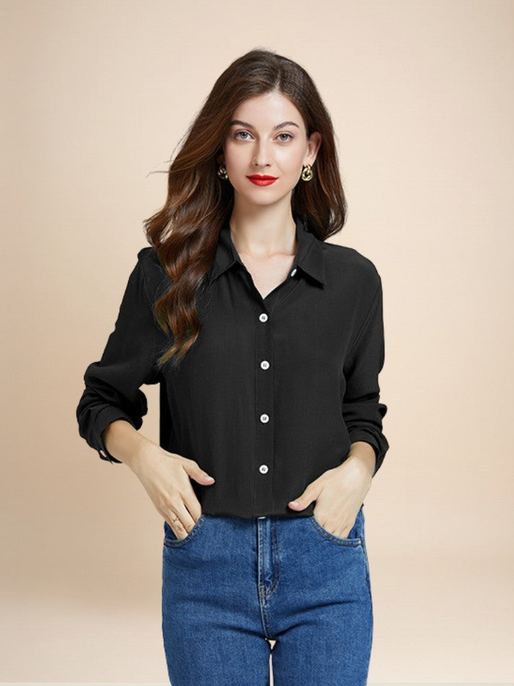 Vivienne – Long Sleeve Silk Blouse | The Silk Avenue