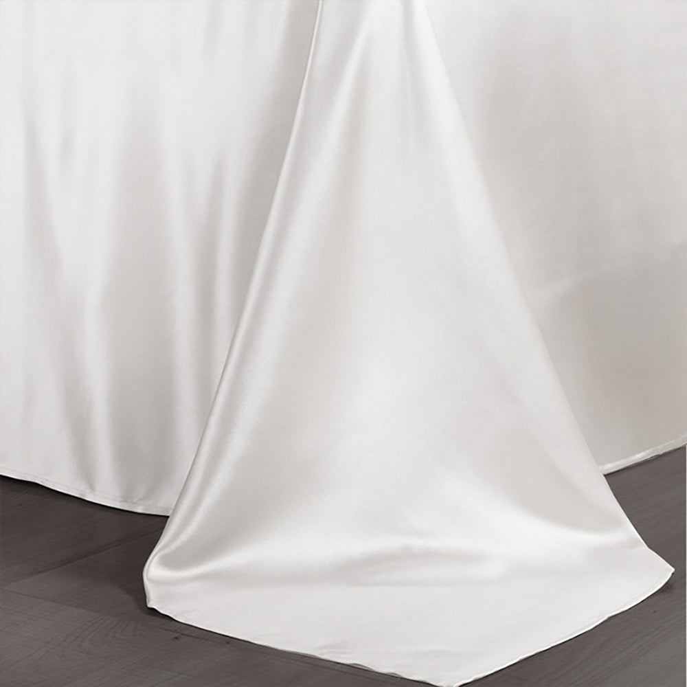 Sky - Ivory Silk Flat Sheet | The Silk Avenue