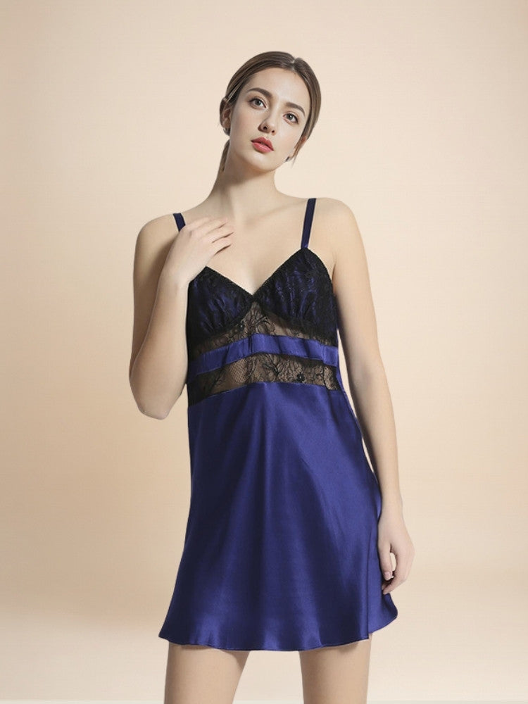 Terelith - Lace-Back Silk Robe Set | The Silk Avenue
