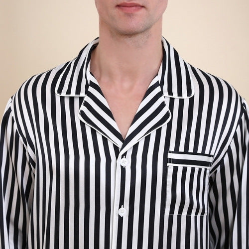 Thelian - Striped Silk Pajama Set | The Silk Avenue